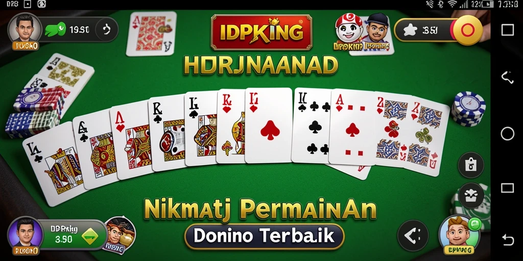 Tampilan gameplay Domino yang seru dan interaktif di IDPKING.