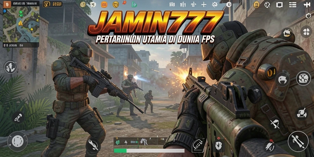 Tangkapan layar menampilkan pertempuran intens dalam game FPS.