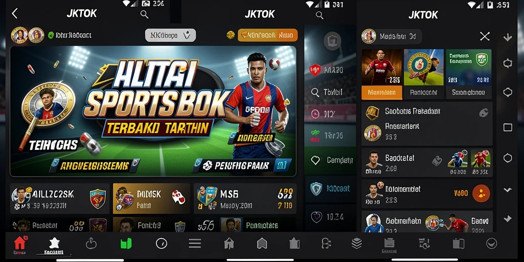 Tampilan menarik dari gameplay Sportsbook aplikasi JKTOK.