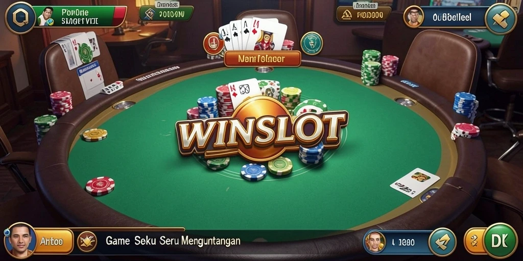 Tampilan gameplay poker yang menegangkan di WINSLOT.