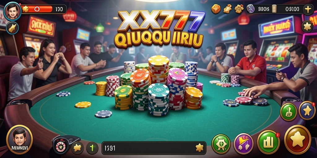 Tampilan gameplay QiuQiu yang penuh aksi dan strategi.