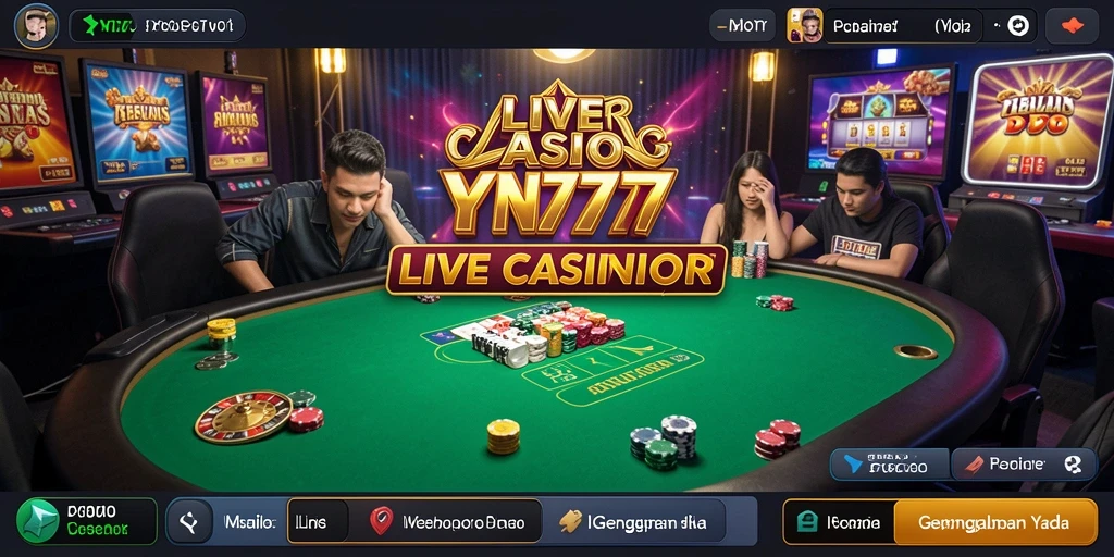 Tampilan gameplay menarik dan interaktif dari YN777 Live Casino.